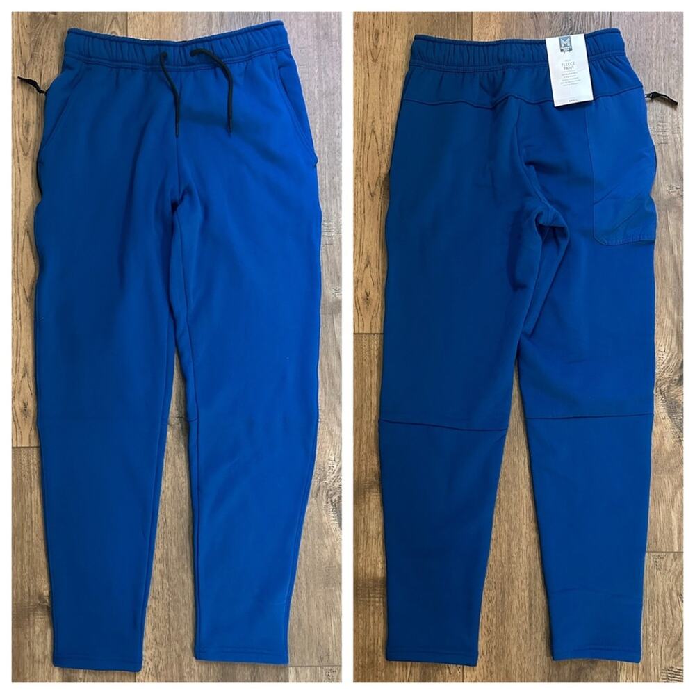 NWT!! Men's Blue Jogger Tech Pants, Member's Mark, Zippered Pockets, Small